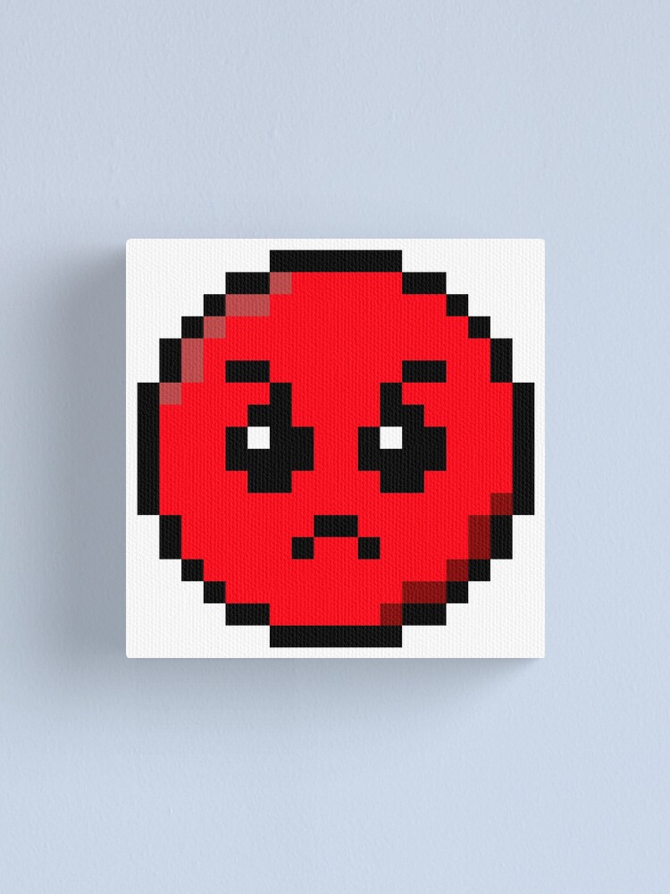 "Pixel Art Faces - Angry" Canvas Print by quacksecho | Redbubble