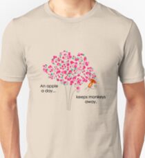 An Apple A Day... Keeps Monkeys Away. Unisex T-Shirt
