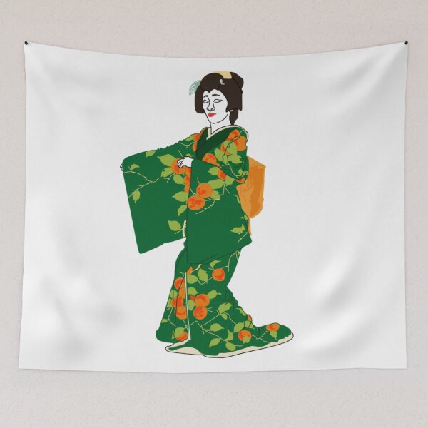 Item preview, Japanese Persimmon Kimono Motif designed and sold by KHRArts.