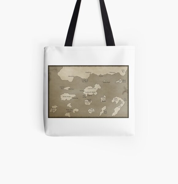 Deluxe Map of the Outer Islands All Over Print Tote Bag