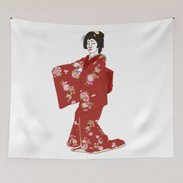 Item preview, Sasanqua Carnellia Kimono Motif designed and sold by KHRArts.