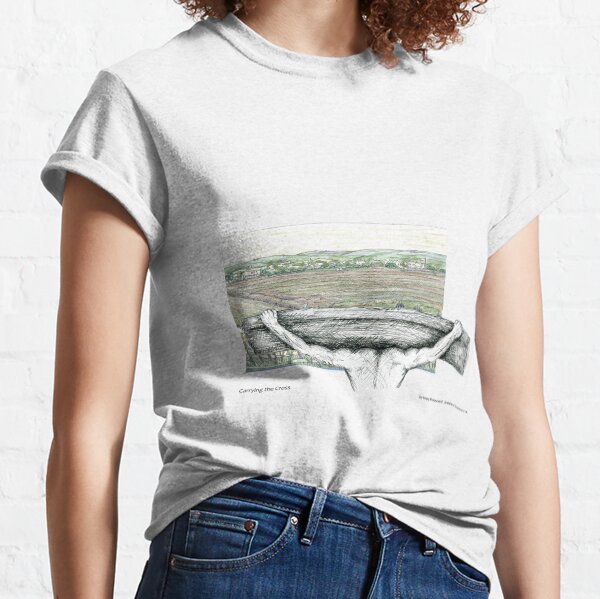 The Journey to the Cross and Beyond - Station 7 - Carrying the Cross Classic T-Shirt