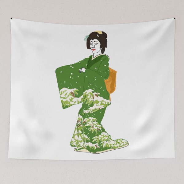 Item preview, Winter Scenery Kimono Motif designed and sold by KHRArts.