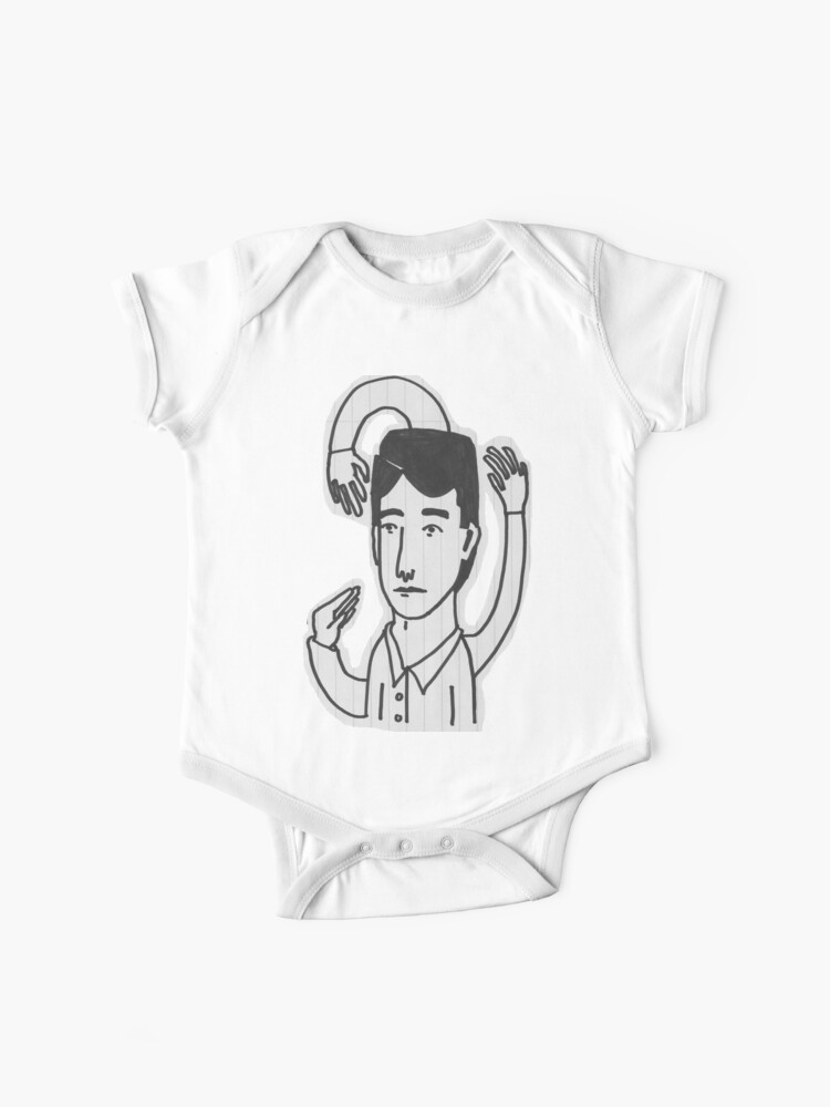 Simple Line Drawing Of 3 Hands And A Man Baby One Piece By Sarahnatural Redbubble