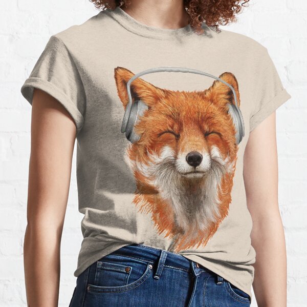 Smiling Musical Fox Classic T-Shirt