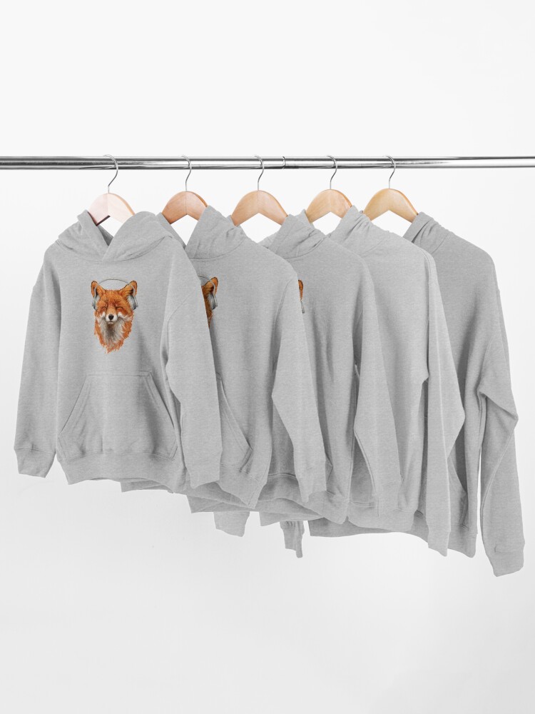 Alternate view of Smiling Musical Fox Kids Pullover Hoodie