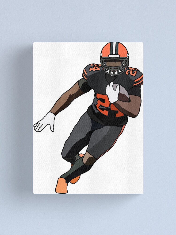 Buy Nick Chubb PRINTED EDITION Cleveland Browns Wall Art NFL