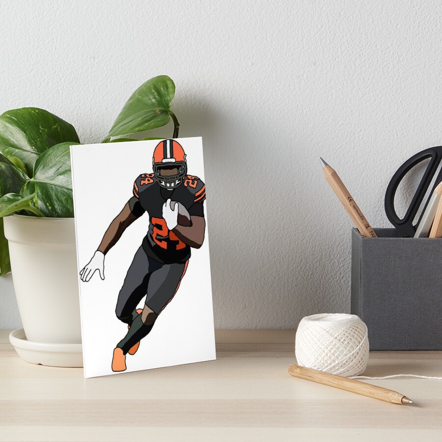 Nick Chubb football Paper Poster Browns 5 - Nick Chubb - Posters and Art  Prints