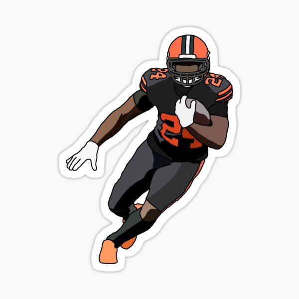 Nick Chubb watercolor, Cleveland Browns wall art, Cleveland Browns Nic –  Capital Canvas Prints