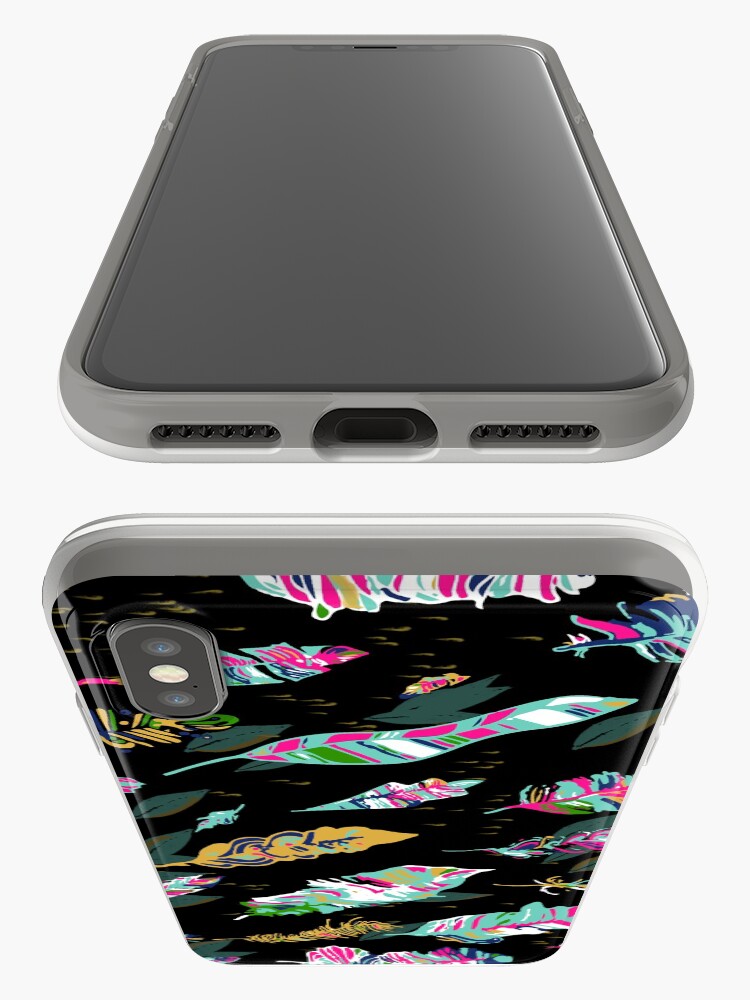 Alternate view of Bold flowing feathers iPhone Case & Cover