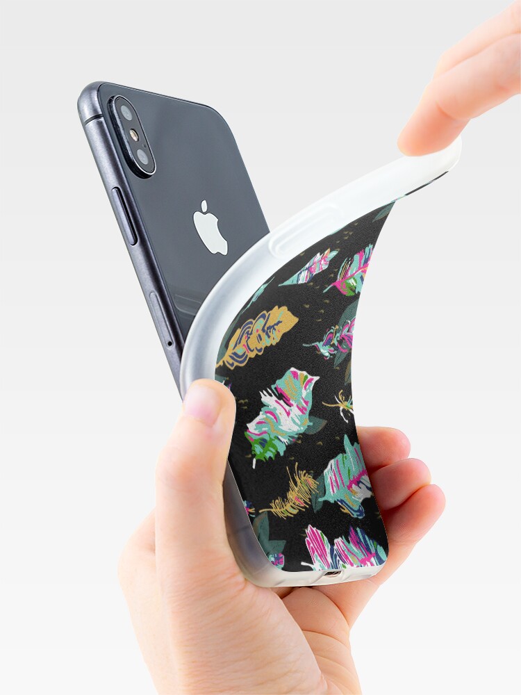 Alternate view of Bold flowing feathers iPhone Case & Cover