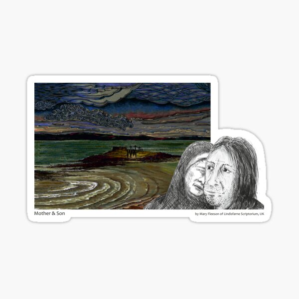 The Journey to the Cross and Beyond - Station 12 - Mother and Son Sticker