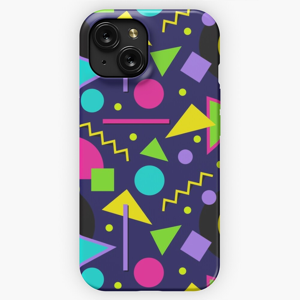 80s Theme Neon Shapes Memphis Style Pattern