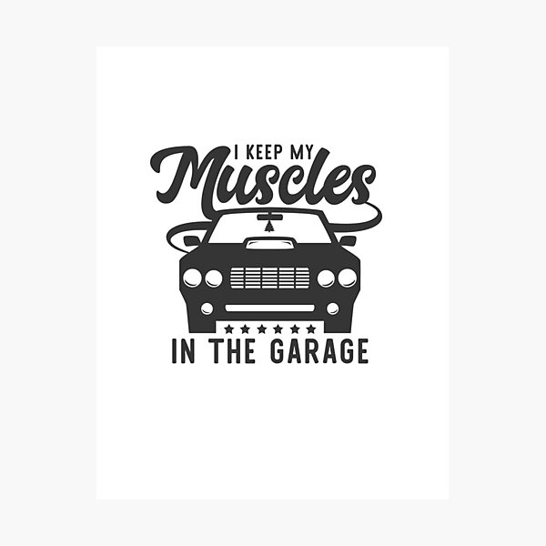 Aperçu de l'œuvre Garage Muscles créée et vendue par Visualsplendors.