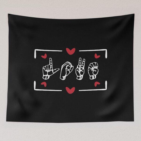 Item preview, Love Finger Sign Language design ASL Valentine's Day Gift designed and sold by D-C-Designs.