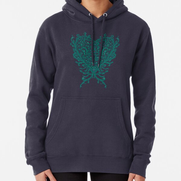 Peacock Heart Tee Dark Pullover Hoodie