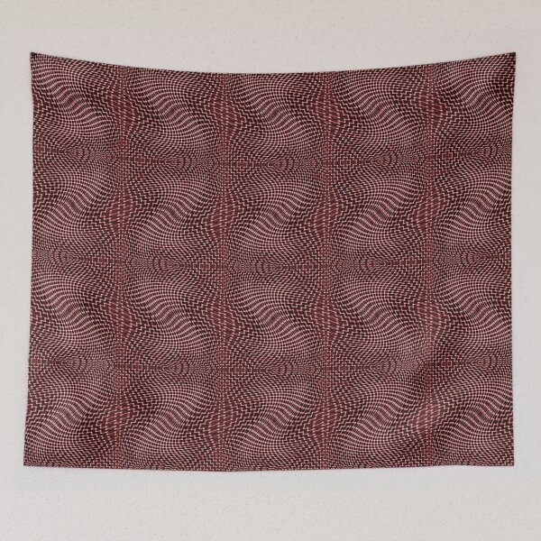 Item preview, Red small squares in twisted image, look like jute designed and sold by ShapesColors.