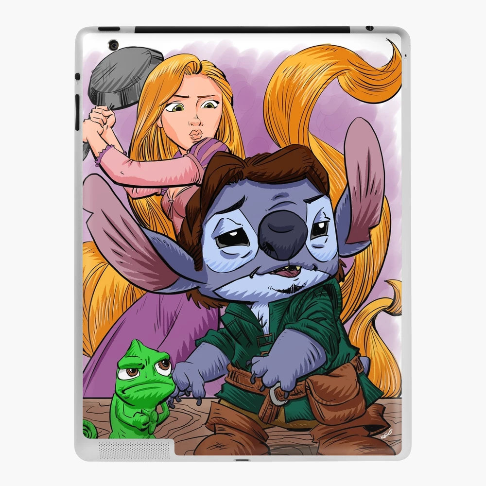 Stitch as Flynn Rider from Tangled - Parody Fan Artwork by Jonathan  Hallett iPad Case & Skin for Sale by stitchtoons