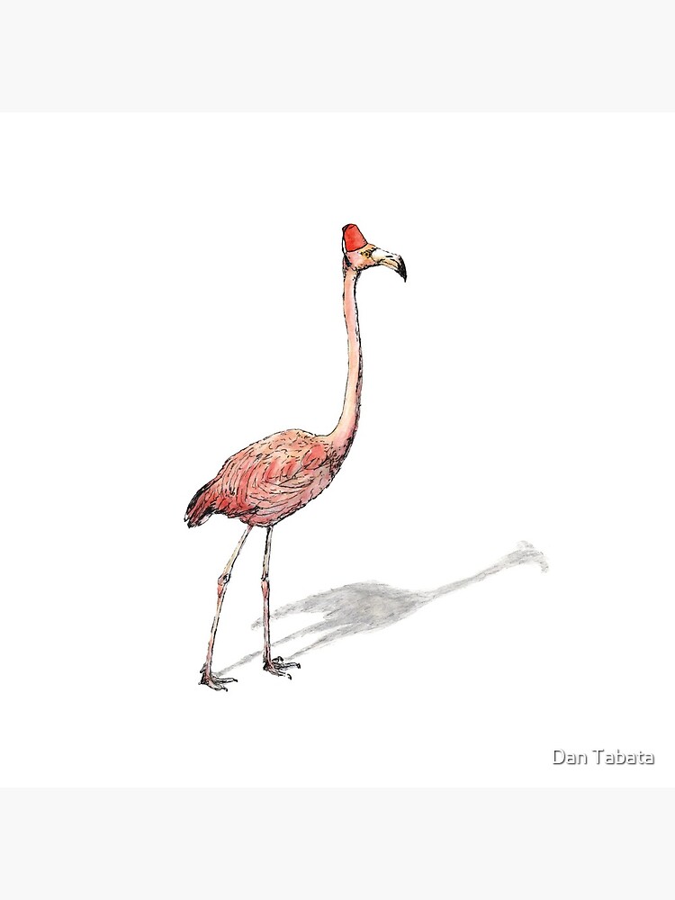Fez Hat Flamingo by dmtab