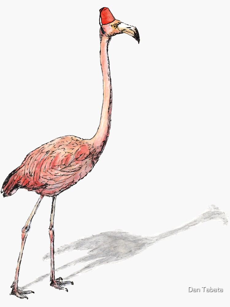 Fez Hat Flamingo by dmtab