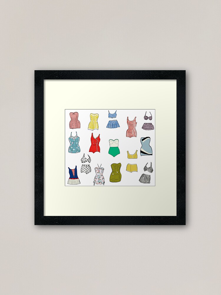 framed vintage bathing suits