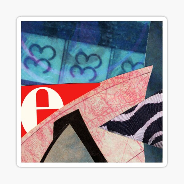 Thirty Three abstract collage Sticker