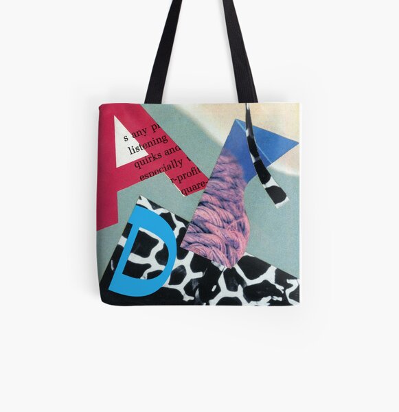 Animal Dominos abstract collage All Over Print Tote Bag