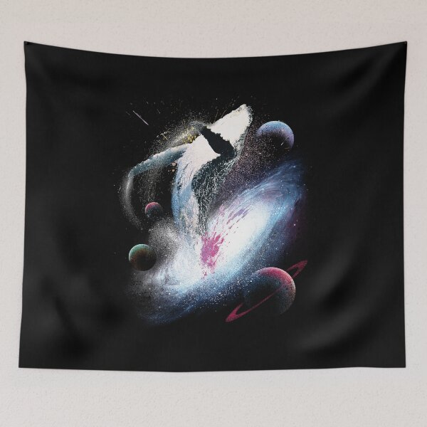Item preview, Space Whale TShirt Divertida y surrealista ballena saltando de una galaxia designed and sold by stiffla6.
