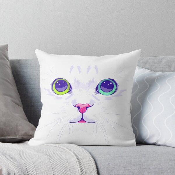 Item preview, White cute cat designed and sold by ohwow.