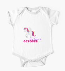 Einhorn-Katzen sind im Oktober geboren Baby Body Kurzarm