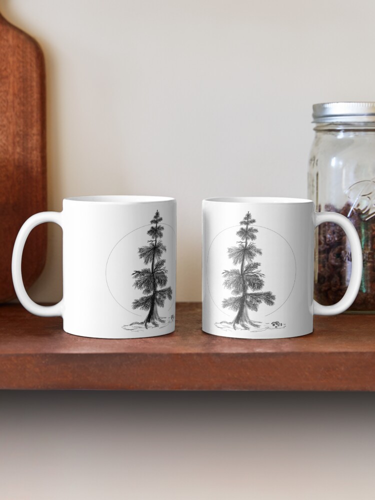 Alternate view of Evergray tree Coffee Mug