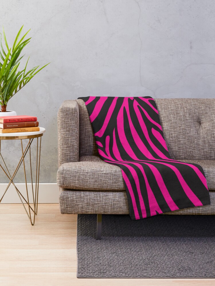 Pink best sale zebra blanket