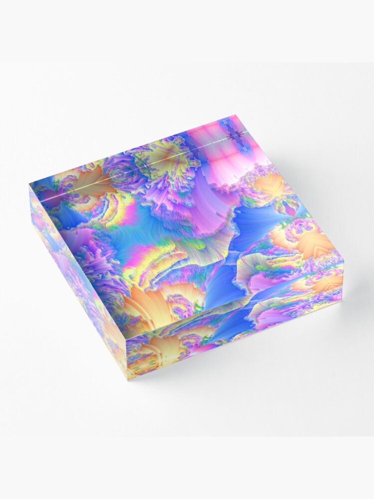 Alternate view of Abstraction of royal blue bass Acrylic Block