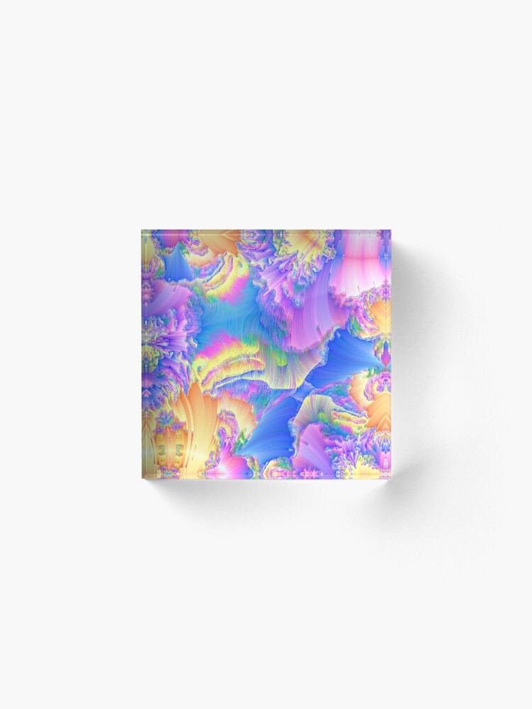 Alternate view of Abstraction of royal blue bass Acrylic Block