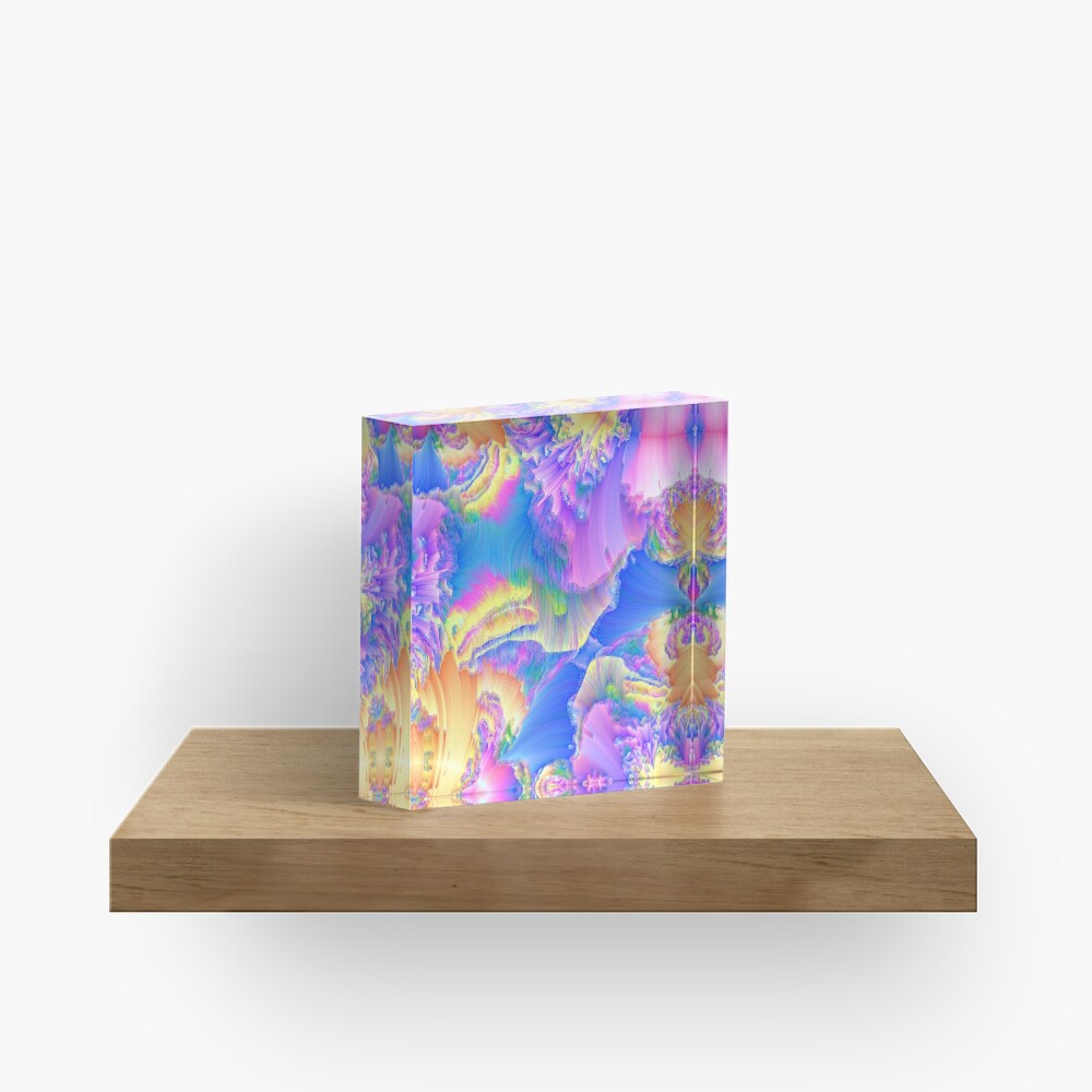 Abstraction of royal blue bass Acrylic Block