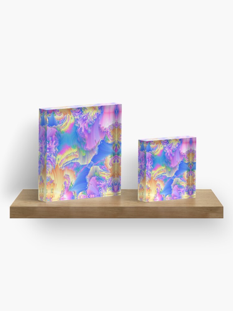 Alternate view of Abstraction of royal blue bass Acrylic Block