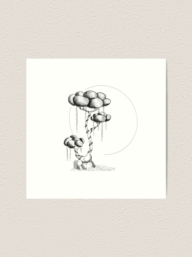 Alternate view of Sci-fi tree Art Print