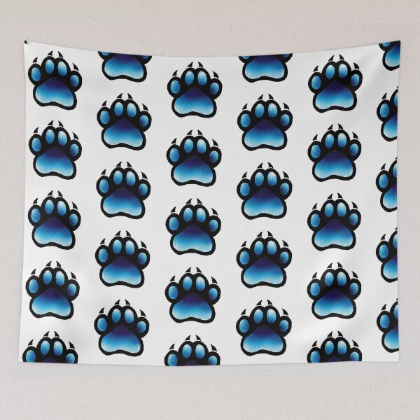 Item preview, Frost Blue Animal Paw Print  designed and sold by savvylavely.