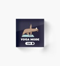 Yoga Mode On Acrylic Block