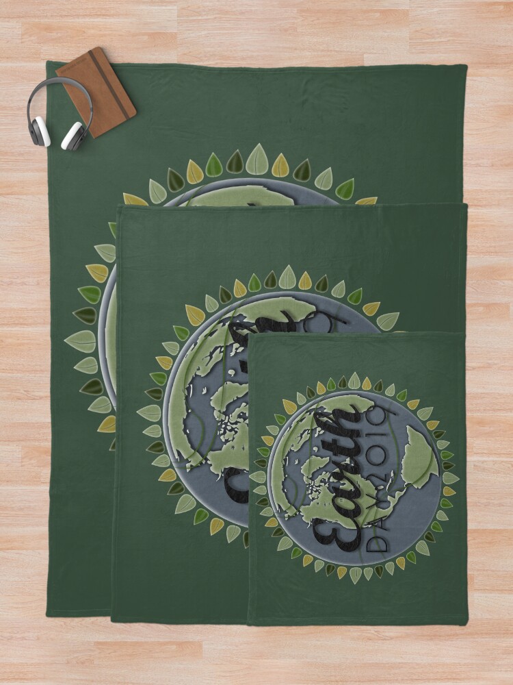 Alternate view of Earth Day 2019 - Textured paper Throw Blanket