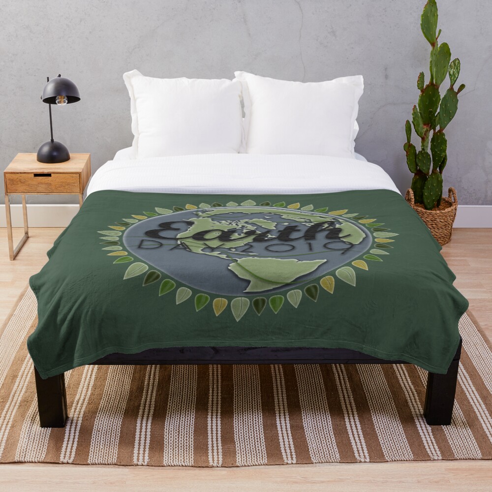 Earth Day 2019 - Textured paper Throw Blanket
