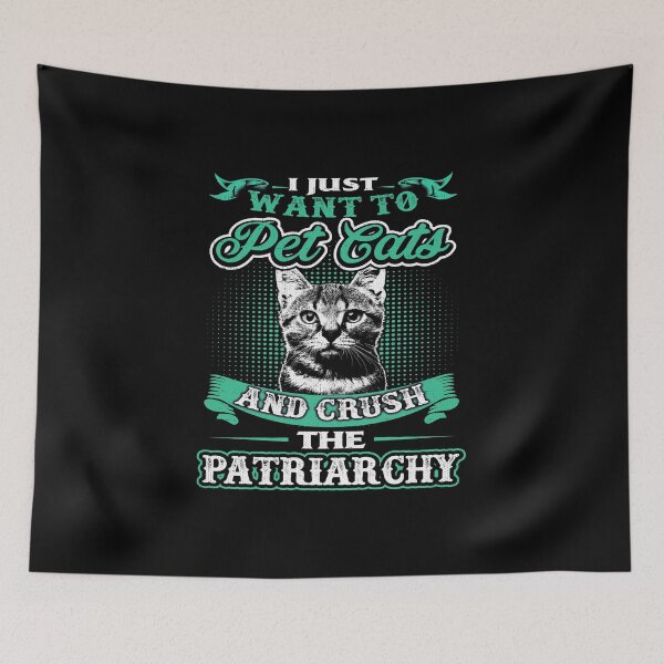 Item preview, Crush The Patriarchy Cat T-Shirt designed and sold by festivalshirt.