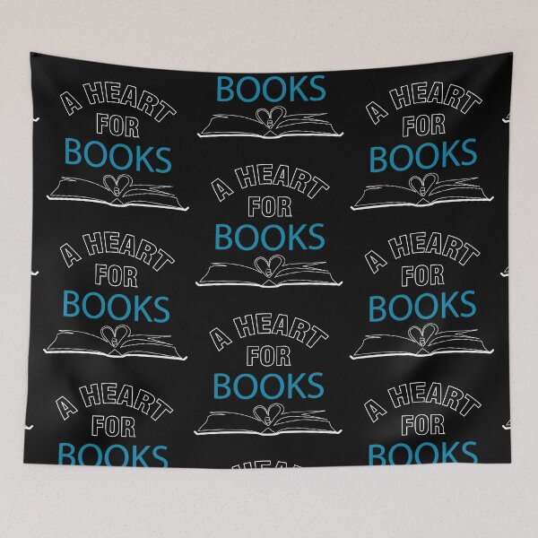 Item preview, A heart for books | book | stack of books | bookrebels | booklover designed and sold by Bookrebels.