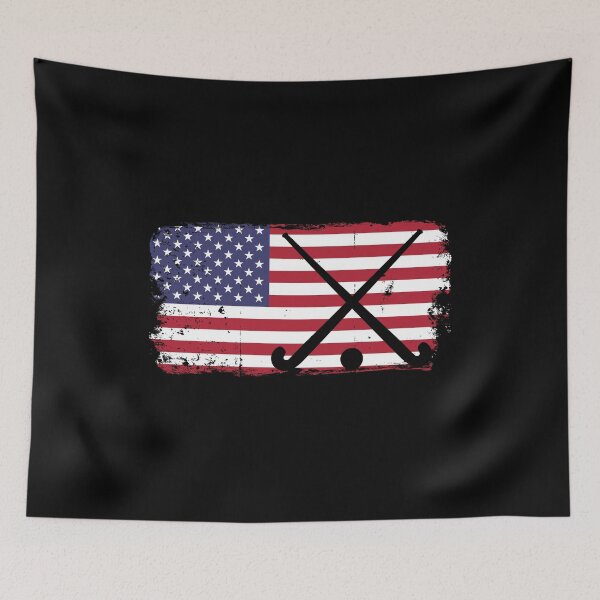 Item preview, Field Hockey design USA American Flag designShirt designed and sold by phoxydesign.