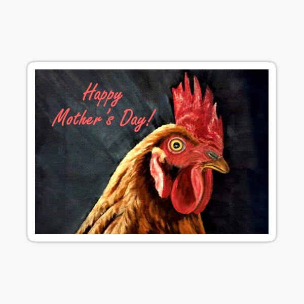Mother's Day Card - Little Red Hen Sticker