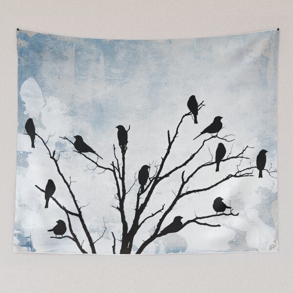 Item preview, Blackbirds Tree Modern Cottage Chic Farmhouse Home Decor A503 designed and sold by byNicol.
