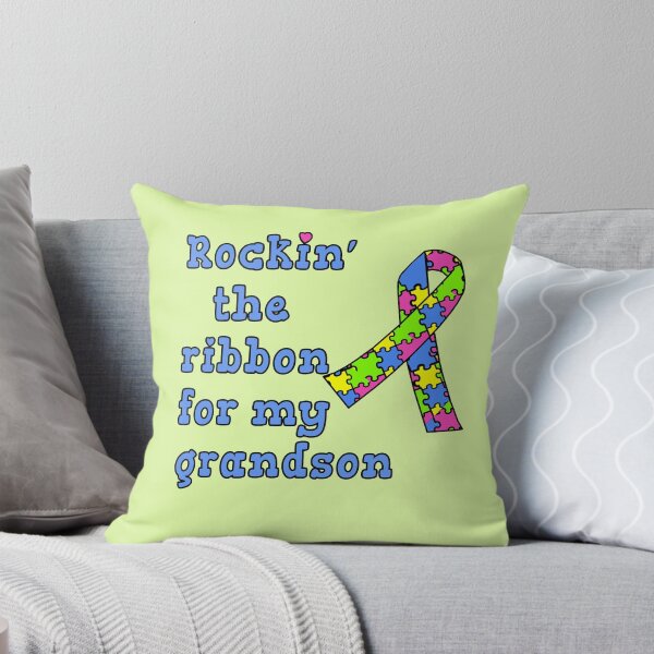 Item preview,  Autism Awareness Ribbon Autistic Grandson designed and sold by LoveAndDefiance.