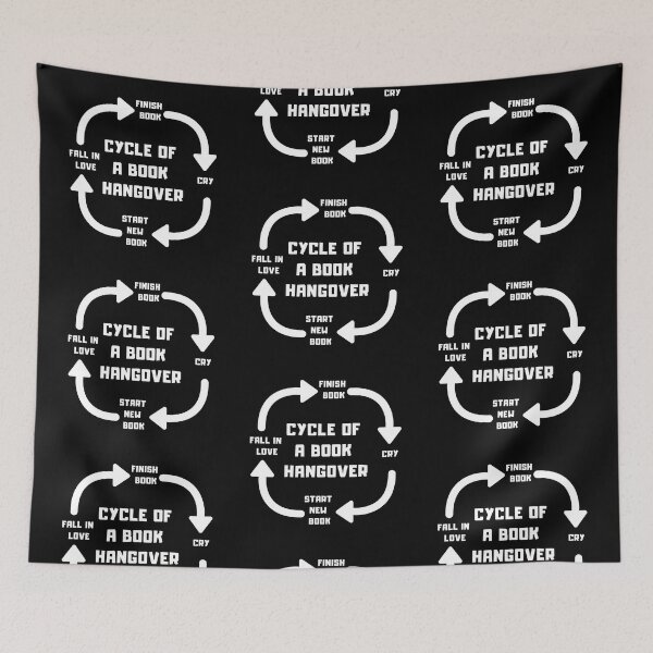 Item preview, cycle of a bookhangover | Bookrebels | Bookworm | Reading | booklover  designed and sold by Bookrebels.