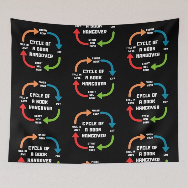 Item preview, cycle of a bookhangover | Bookrebels | Bookworm | Reading | booklover  designed and sold by Bookrebels.