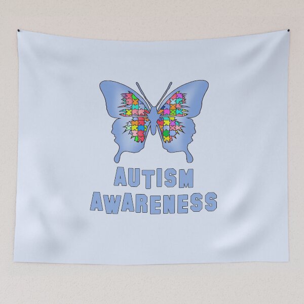 Item preview,  Conciencia del autismo mariposa azul designed and sold by LoveAndDefiance.